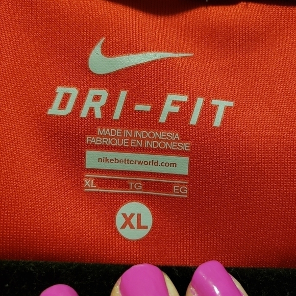 EC Nike Dri-Fit Red & White Full zip jacket size XL athlesiure - Picture 8 of 10